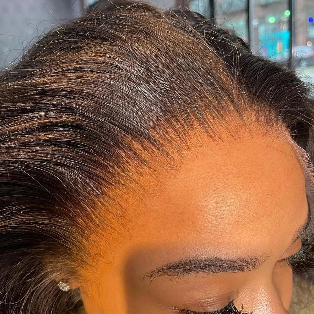 13x4 الدانتيل الجبهة الباروكات شعر الإنسان الجسم موجة HD الدانتيل الجبهة الباروكات شعر الإنسان قبل قطعها مع شعر الطفل اللون الطبيعي للنساء #3