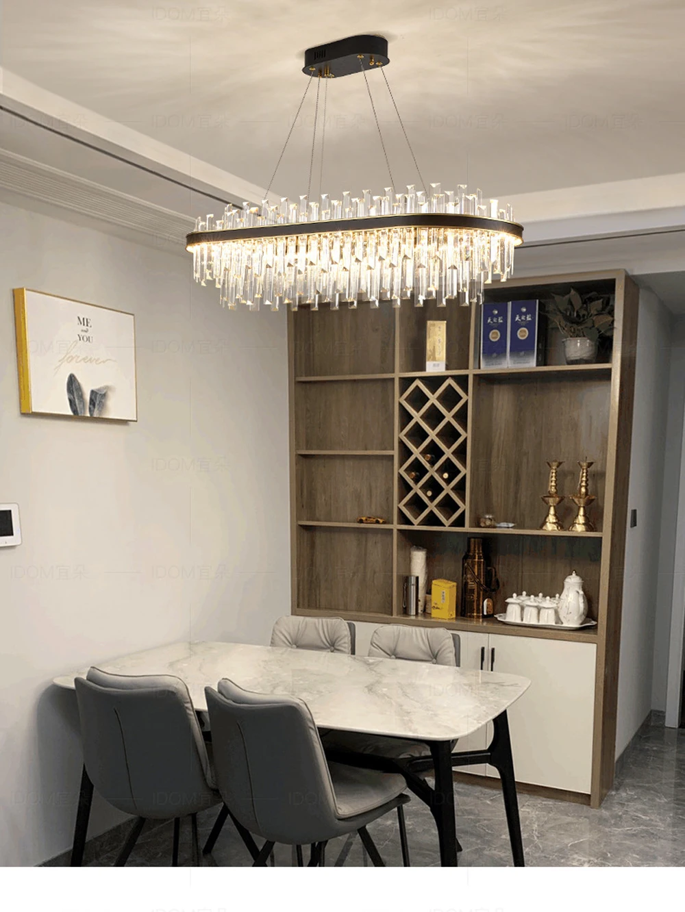 Dimmable LED Crystal Series Gold Black