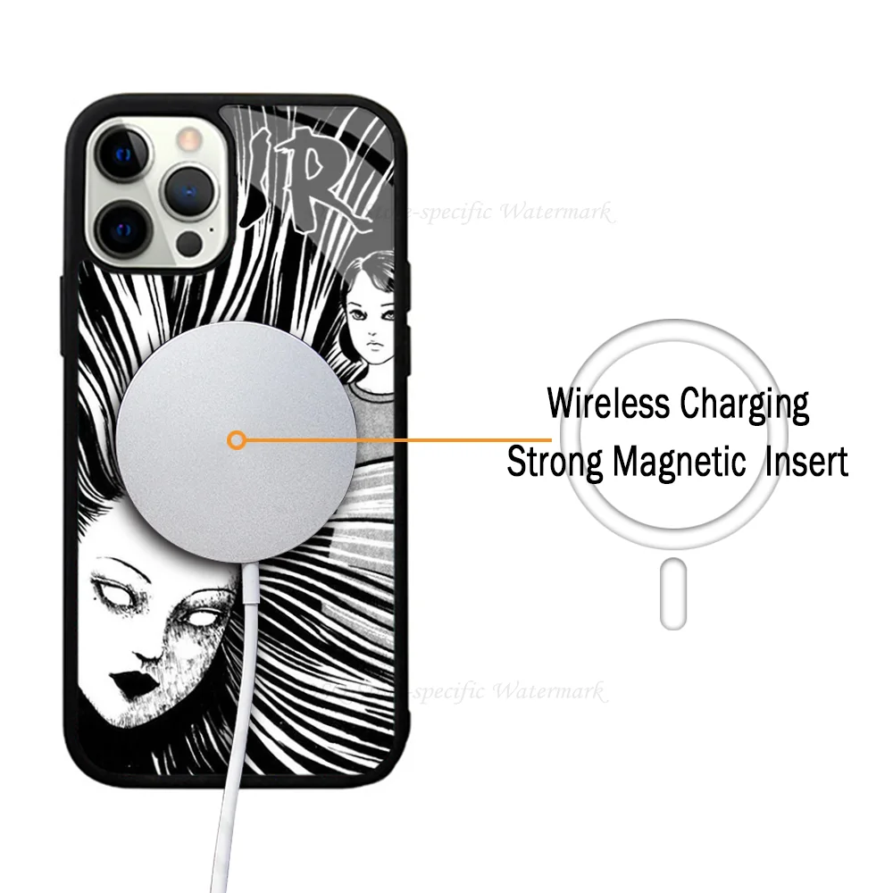 Funda de teléfono t-tomie Junji Ito, carcasa de TPU con espejo, para IPhone 15, 14, 13 Pro Max, 11, 12 Mini, Alex