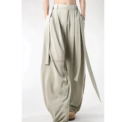 Summer design new chinese style men fashion improved black wushu trousers Breathable retro loose wide leg long pants
