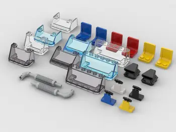 Paquete de 2 ruedas y llantas para construir bloques de construcción DIY, compatibles con Lego Assembles Particles. 10 best sales Coche de carreras lego - №7