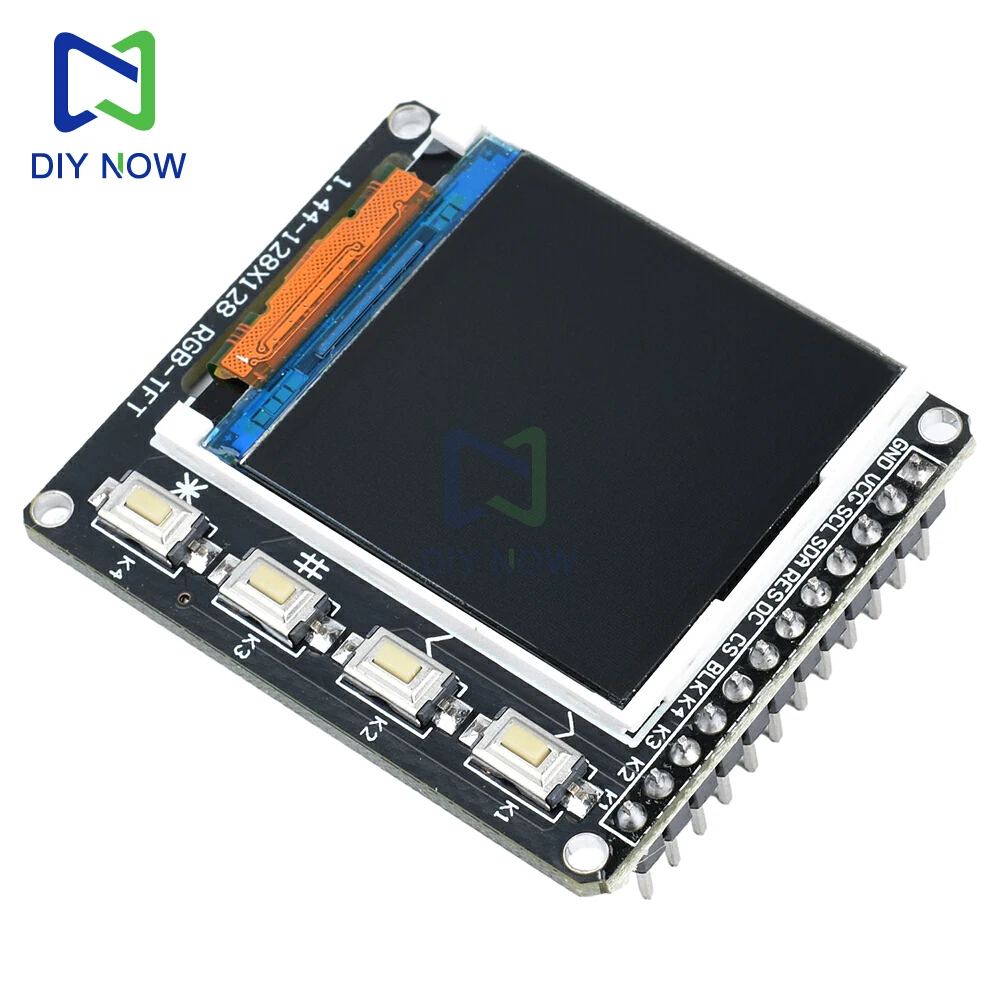 Display tft 0.96/1.3/1.44/1.8 polegadas módulo de exibição lcd st7735/st7789 drive ic 80*160 240*240 interface spi com 4 botões