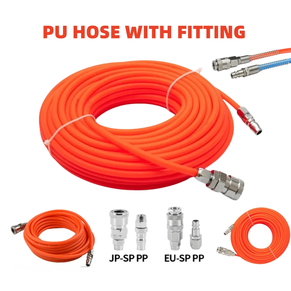 Pneumatic Straight Pipe Air Compressor Pump Hose 8X5mm Air Compressor Pump Hose Tube With Quick Connector