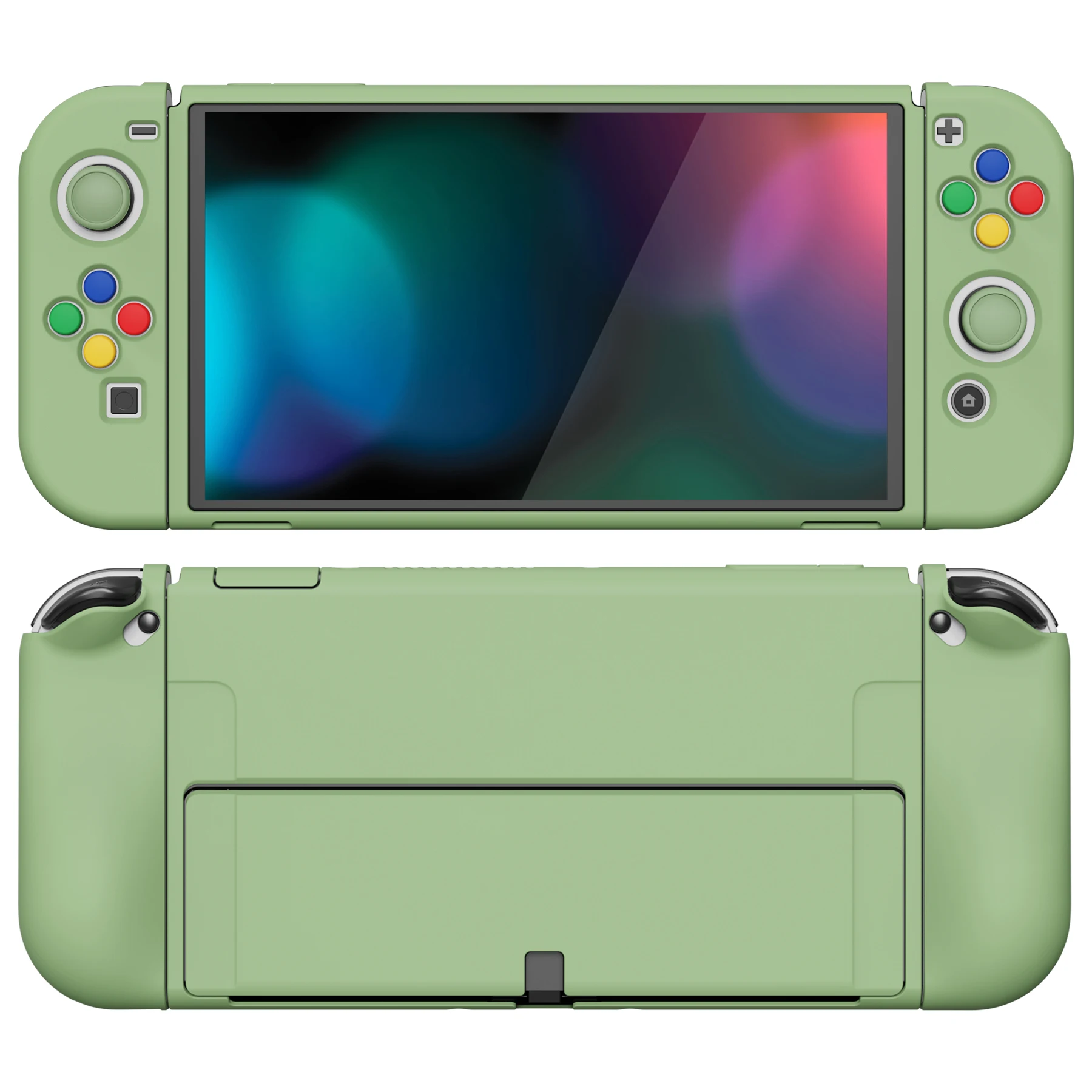 PlayVital ZealProtect Soft Protective Case Protector for Nintendo Switch OLED W/Thumb Grips & ABXY Button Caps - Single Series