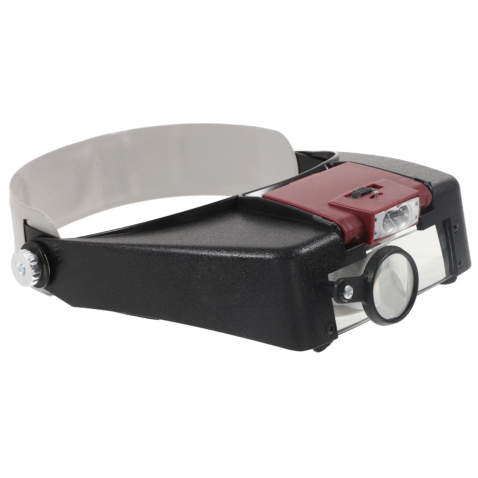 2 pçs led iluminado lupa bandana duplo brilhante branco leds ajustável mãos-livres para reparação de jóias relógio fazendo leitura fina