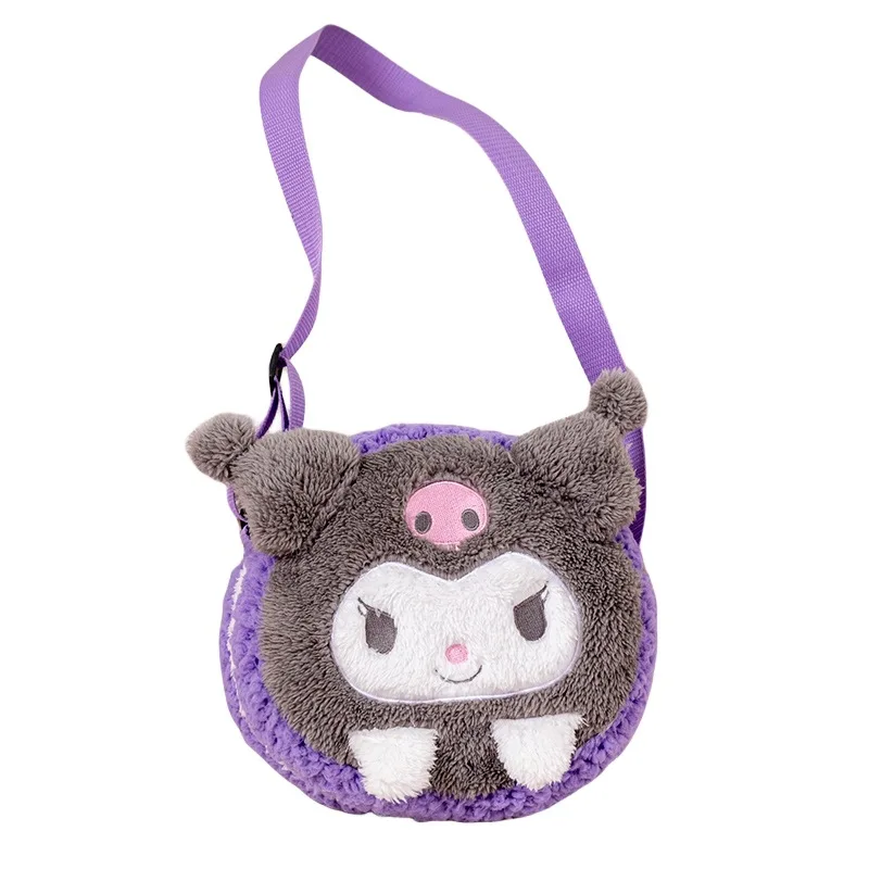 25CM Anime Cinnamoroll My Melody Kuromi Cartoon Pluche Schoudertas Kawaii Draagbare Grote Capaciteit Munt Opbergtas Vakantie Cadeau