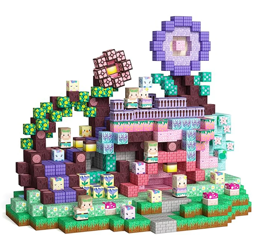 

1 шт. случайные 100 шт. 2025 магнитных блоков. Яркие цвета, свободное здание для STEM-строительных игровых навыков. Качественный праздничный подарок.