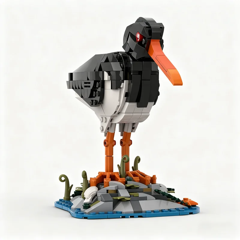 522 stücke MOC Oystercatcher Harry Modell Bausteine Bau DIY Kreative Idee Spielzeug Weihnachten Geschenke Bildung Ziegel Kinder