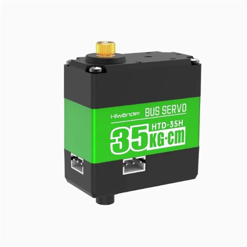 Bus serial rudder HTD-35H high-voltage intelligent serial port 35KG torque, three-port metal shell, with feedback