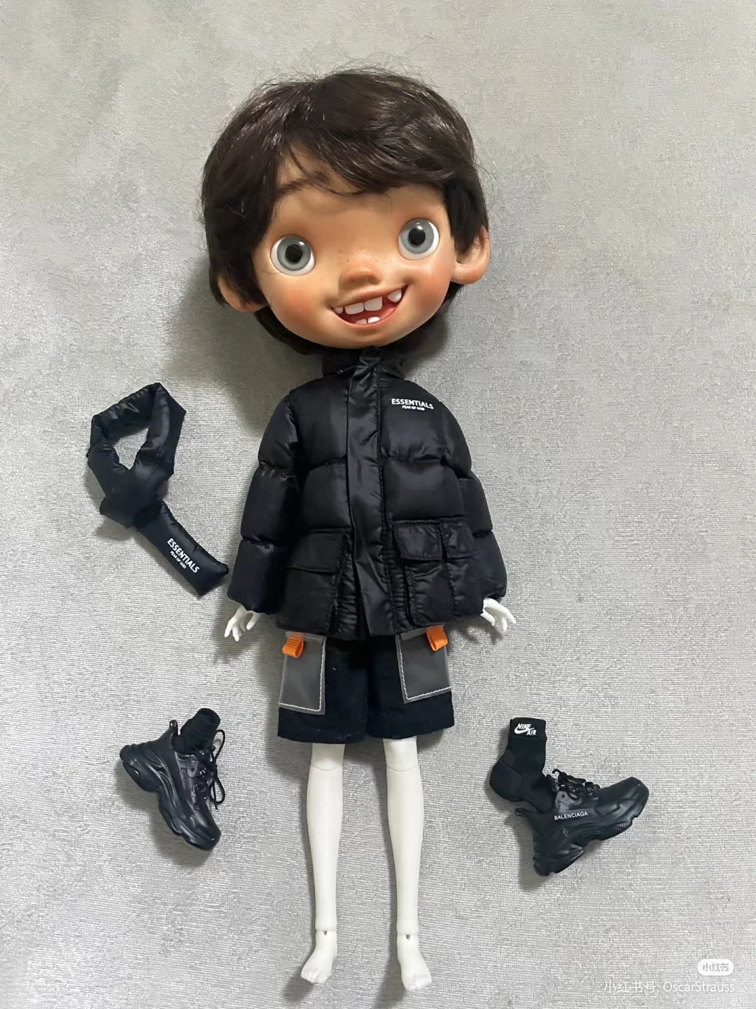 새로운 장난 꾸러기 소녀 BJD SD 인형 1/6-xiaojie Smile missing tee 대형 헤드 시리즈 수지 소재 장난감 메이크업 무료 배송