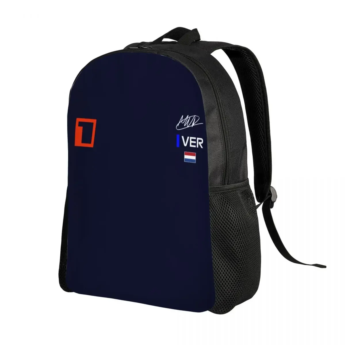 Custom Max Dutch Flag Number 1 Racing Car Driver Travel Backpack Men Women School Computer Bookbag College Student Daypack Bags