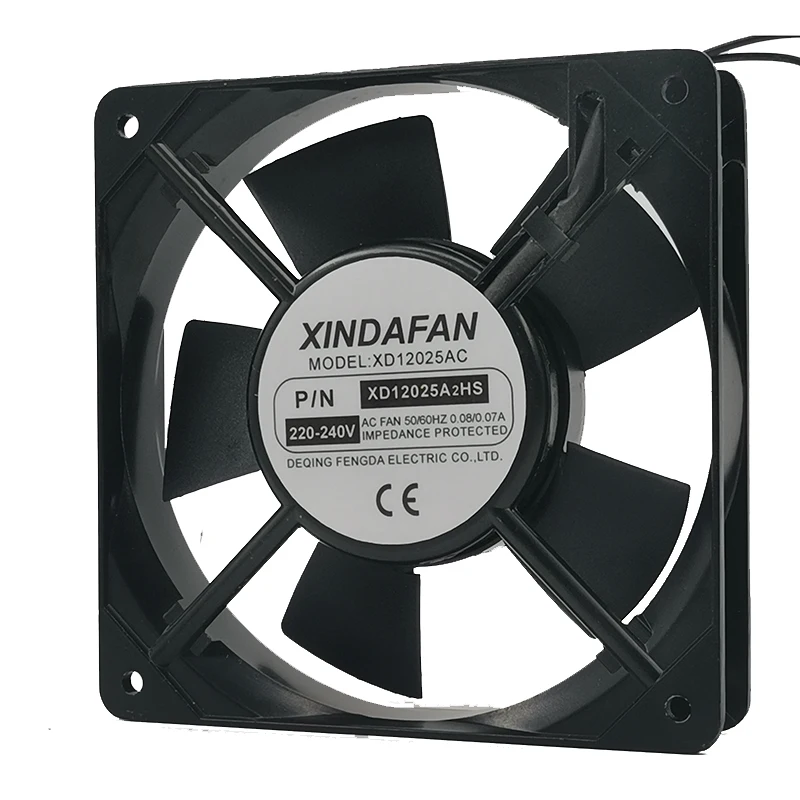 Xindafan XD12025A2HS 12cm 220V 12025 AC aluminiowa rama wentylator chłodzący