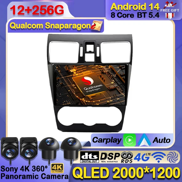 

Android 14 Car Radio For Subaru WRX 2016 - 2021 Multimedia Video Player GPS Navigation Carplay Auto Head Unit 4G WIFI QLED 2DIN