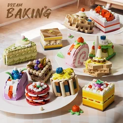 Building Blocks Cake Mini Kids Toys Assembly Toys Micro Bricks Afternoon Tea Series Christmas Xmas Best Gift for Girls with Box