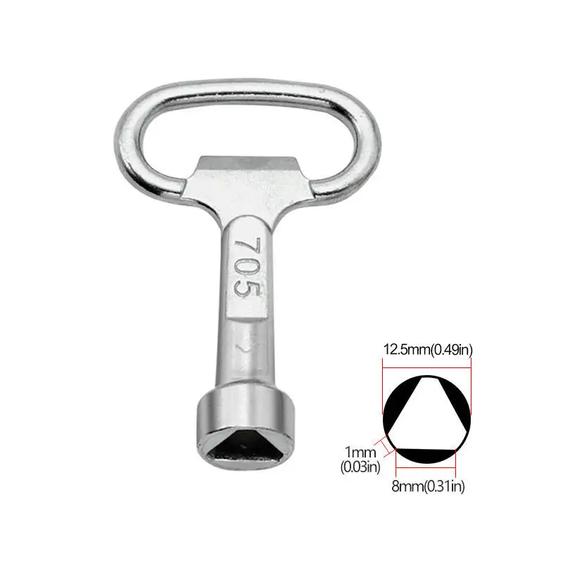 Tap Water Valve Triangle Wrench Chassis Cabinet Door Elevator Door Lock Valve Key Multi-purpose Triangle Key