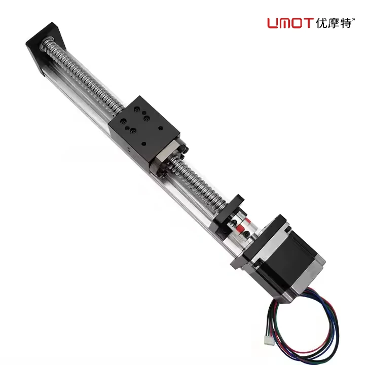 UMOT Stable Width 40mm Stroke 150mm Accuracy 0.02mm Thrust 225/452N Ball Screw Linear Motion Guide with Nema17 23 for 3d Printer