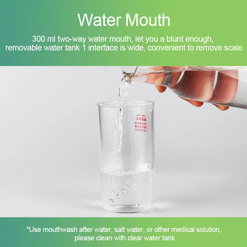 New Oral Irrigator USB Rechargeable Water Flosser Portable Dental Water Jet 6 Tip 240ML Water Tank IPX6 Waterproof Teeth Cleaner