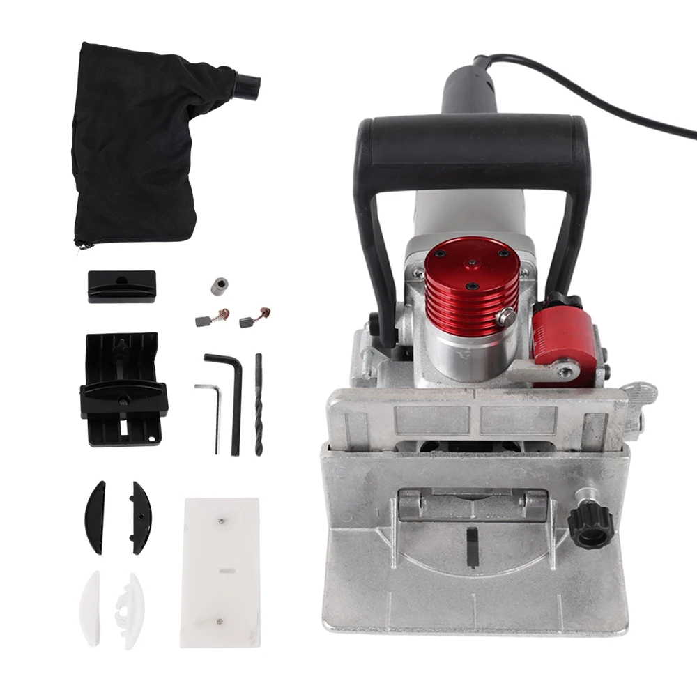 Podofo 220V 1150W Tragbare Lamello Holzbohrmaschine, Lamellenfräse, unsichtbarer Ramino-Verbinder, Möbelbefestigungswerkzeug