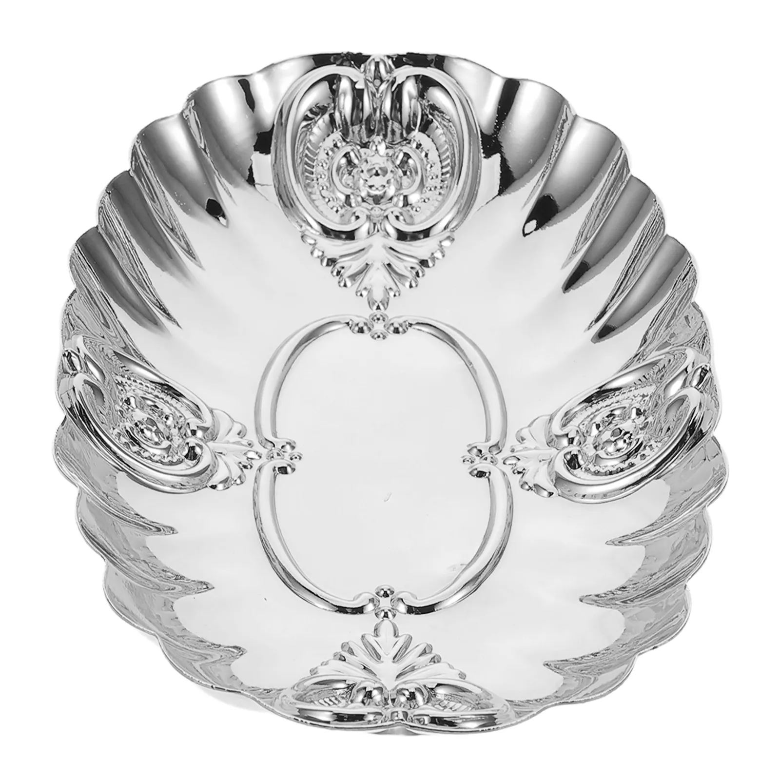 Vintage European Jewelry Tray Iron Frame Decorative Trinket Dish for Vanity Dresser Bedside Candles Rings Necklace Storage