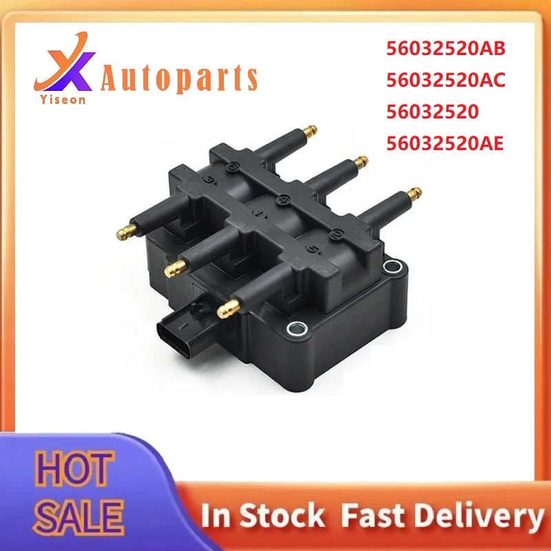 

Ignition Coil 56032520AB 56032520AC 56032520 56032520 for Chrysler Town & Country Dodge Caravan Jeep Wrangler 3.3L 3.8L