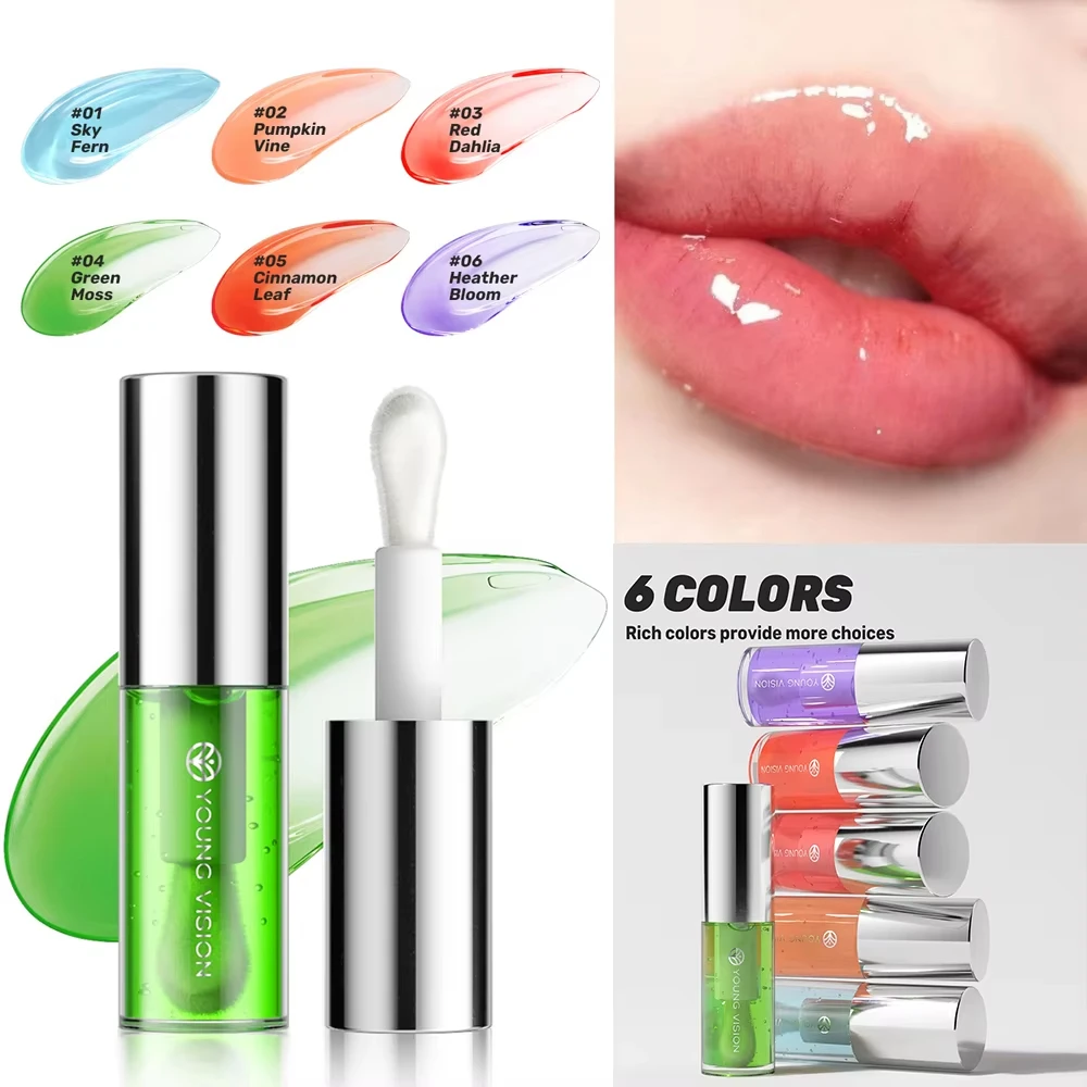 Brillo de labios que cambia de color sensible a la temperatura de 6 colores, hidratante y duradero, suave e hidratante para un aspecto de labios vibrante