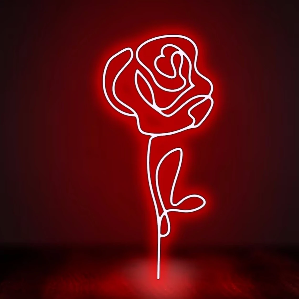 

Rose Neon Sign Rose Neon Signs for Bedroom Flower Neon Sign Couple Gift Home Custom Wall Decorative Lights