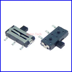 10PCS MSKT-12C03 MINI slide switch 1P2T SPDT 3 pin SMD SMT micro slide switches side with groove MSK-12C03