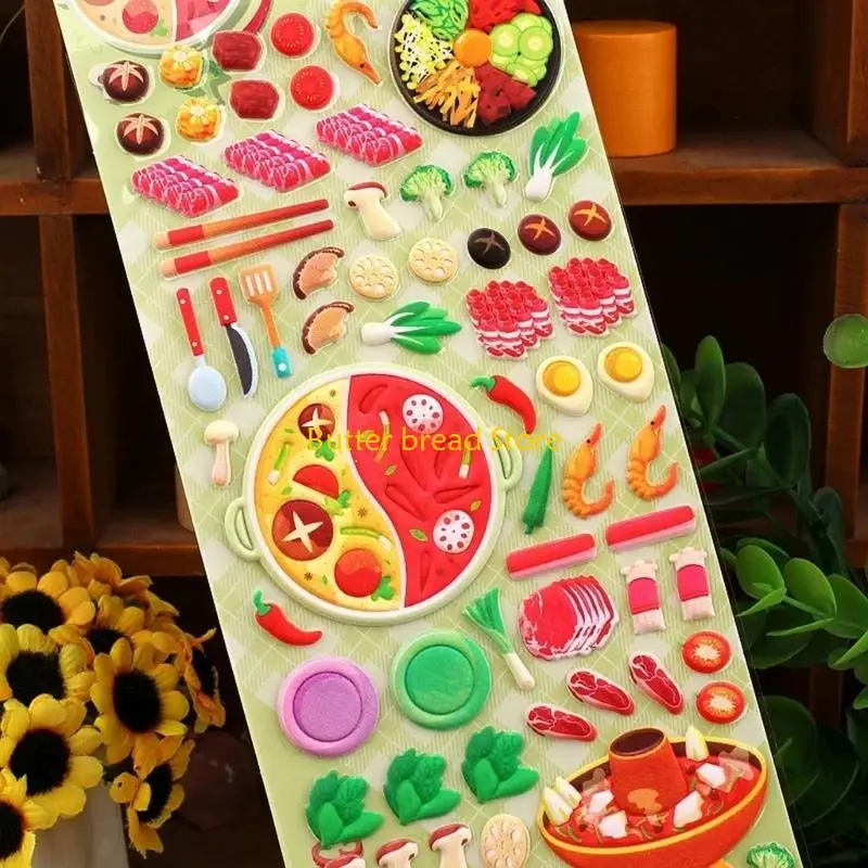 W89C Educational Pizzas Sticker For Children Safe NonToxic Art Random Styles