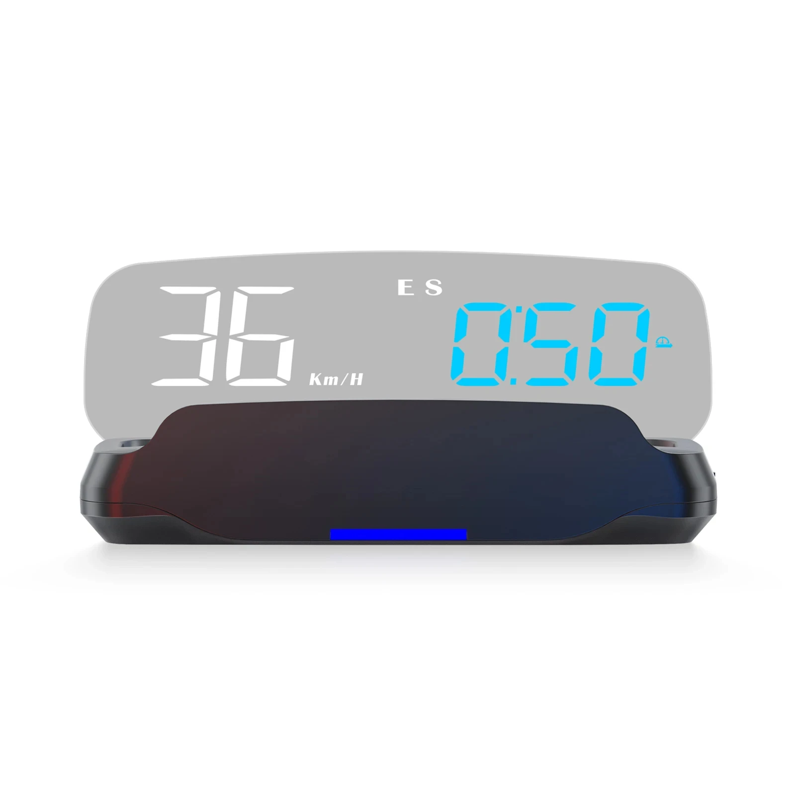 

Heads-Up Display Digital Speedometer GPS Speedometer for Car Color Changing Ambient Light Displays Speed Direction Time Distance