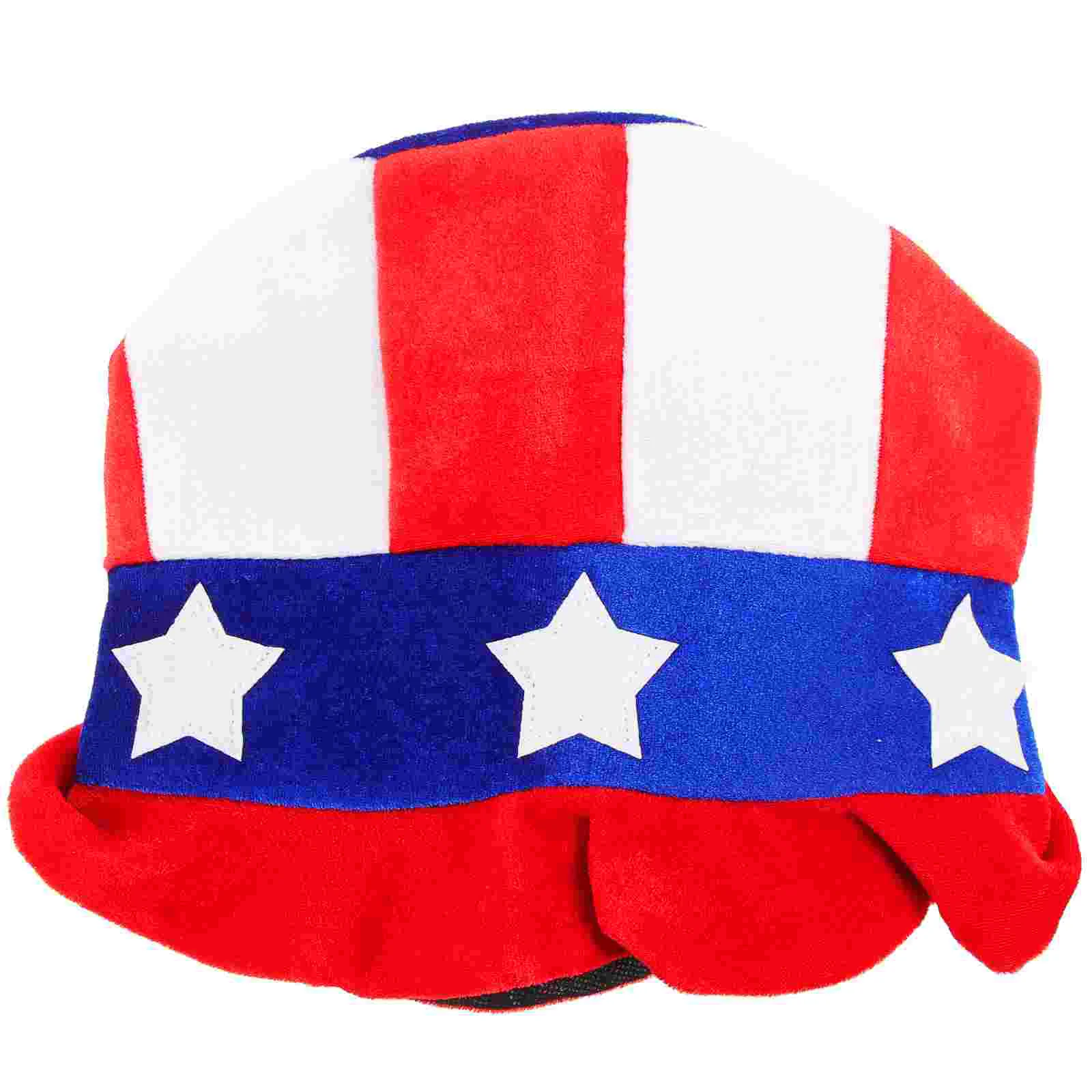 

Independence Day Hat American Flag Uncle Men Hats National Supplies Top for Nationality Costume Usa Headwear