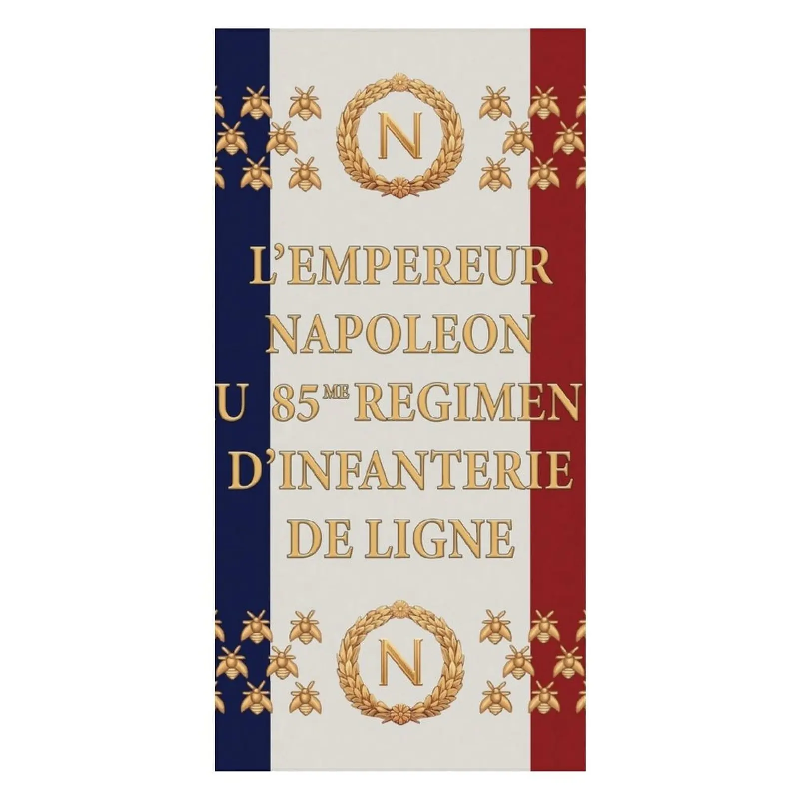 Napoleonic French 85th regimental flag Beach Towel Bath towels large articles for home offers Beach Towel