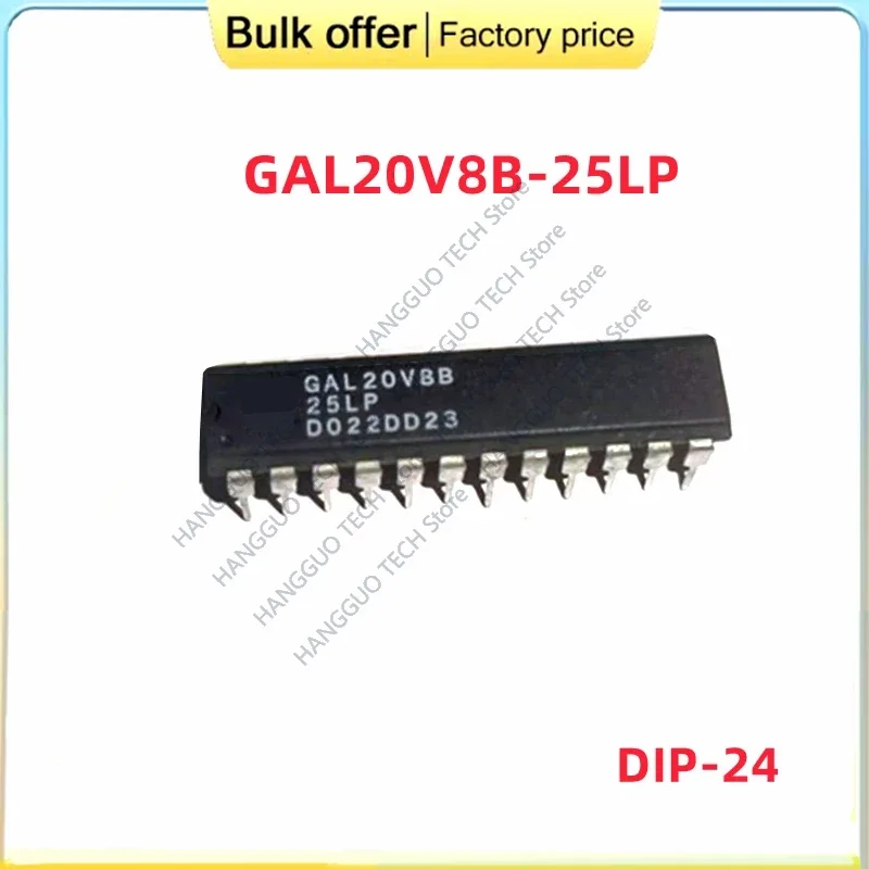 

10PCS/Lot GAL20V8B-25LP GAL20V8 GAL20V8B 25LP GAL20V8B-25LPN DIP-24 IC chip