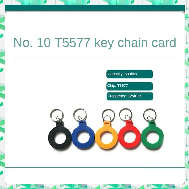

3C Electron 10Pcs T5577 EM4305 Copy Rewritable Writable Duplicate RFID Tag EM4100 125Khz Card Proximity Token Keyfobs, Durable B