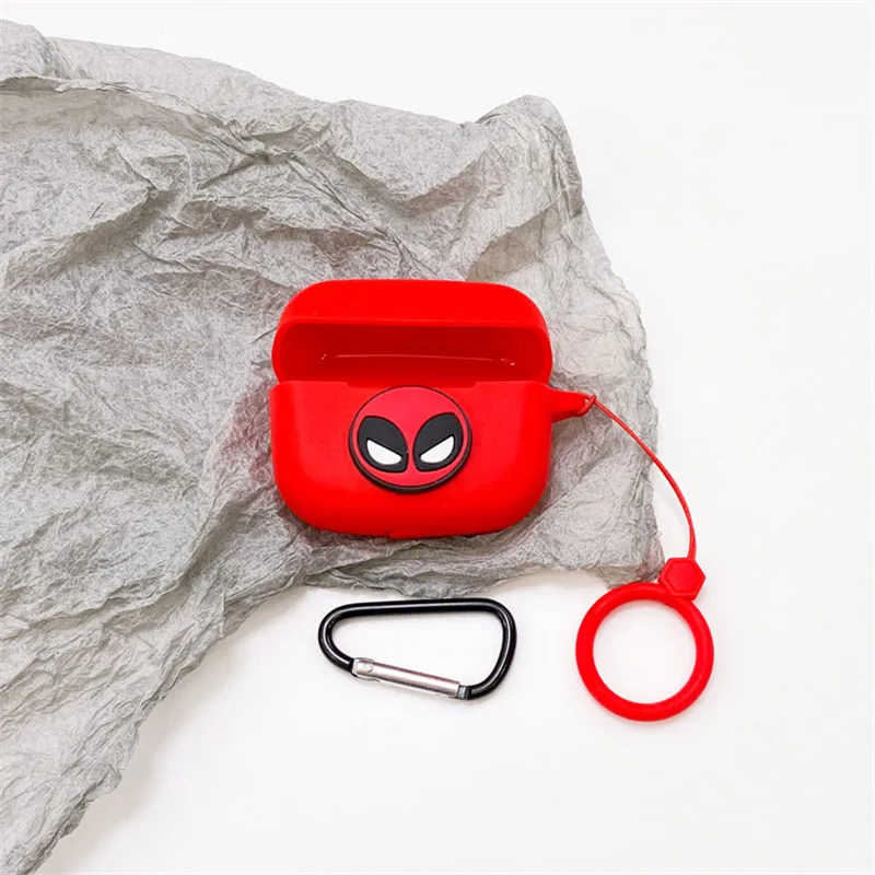 Чехол для наушников с героями мультфильмов Marvel для FIIL CC PRO, силиконовые беспроводные наушники-вкладыши Bluetooth, защитный чехол с зарядным устройством и ремешком