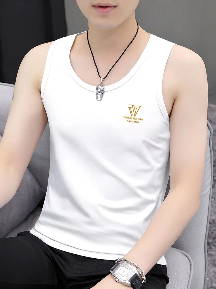 

Мужская майка Pierre Cardin из чистого хлопка, летняя новинка, облегающая, модная, спортивная, с открытыми плечами, стильная.