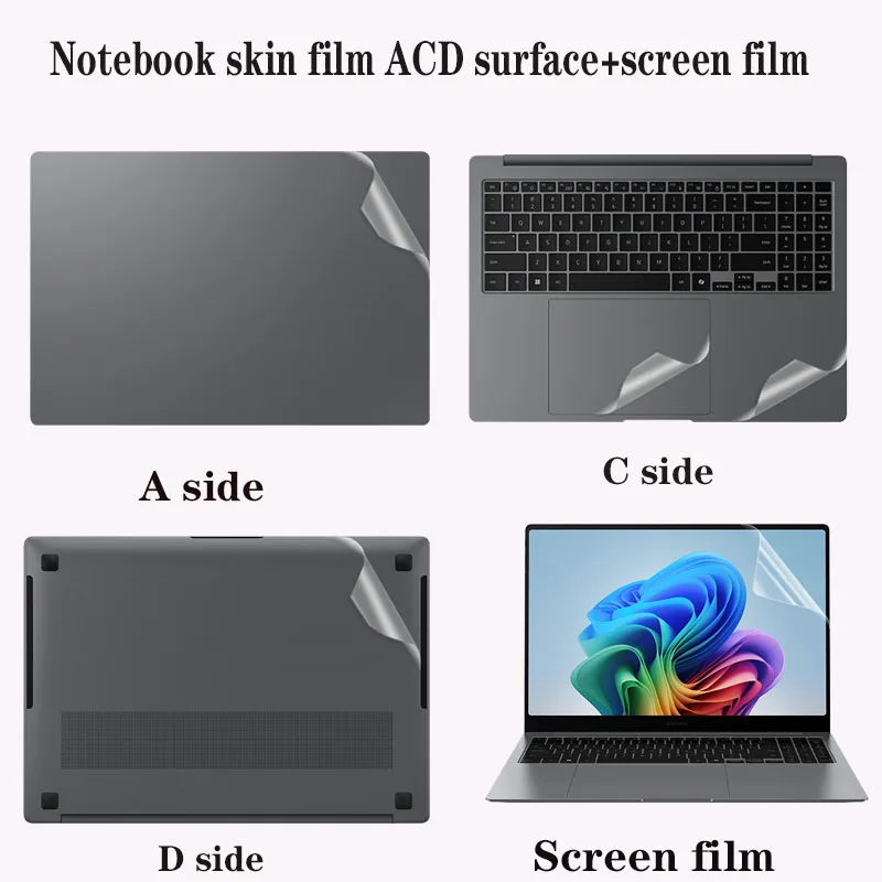 For SAMSUNG Galaxy Book4 Ultra Pro14 15 16 Laptop 960XGL transparent 750XG frosted body skin sticker protective film screen film