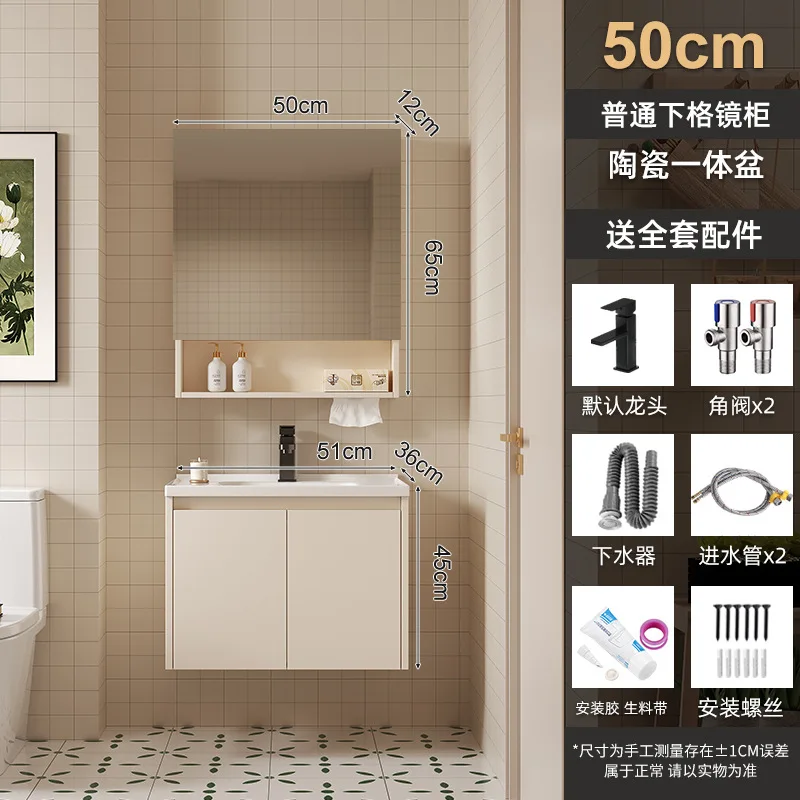 Space Aluminum Bathroom Smart Storage Mirror Cabinet Separately Wall-mounted With Beauty Rack Paper Towels Kong Home Mirror Make view 6