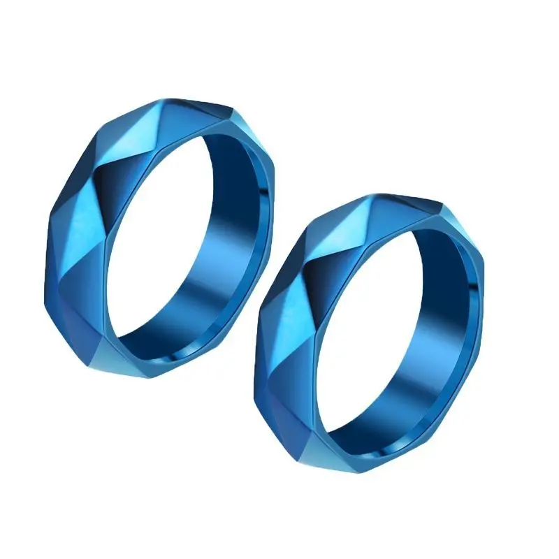 أنيمي لعبة الفرسان خواتم Amiya الأزرق المعين الفولاذ المقاوم للصدأ للجنسين خاتم شخصية اكسسوارات الحفلات #4