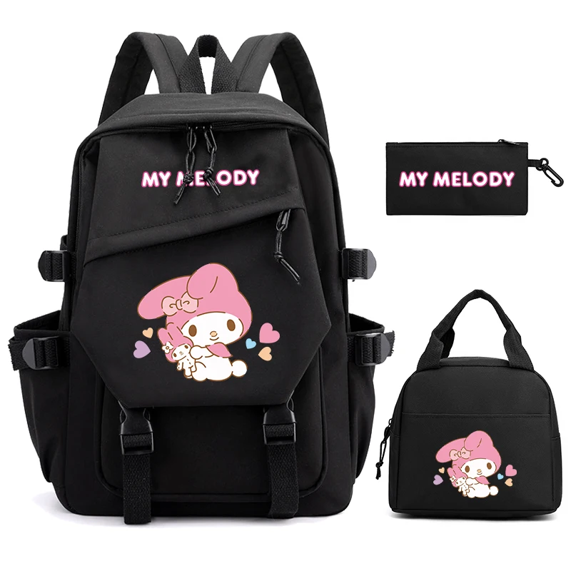 

3Pcs/set Sanrio My Melody Backpack Bookbag with Lunch Bag for Teen Girl Boy Student Back To School Backpack Children Schoolbag