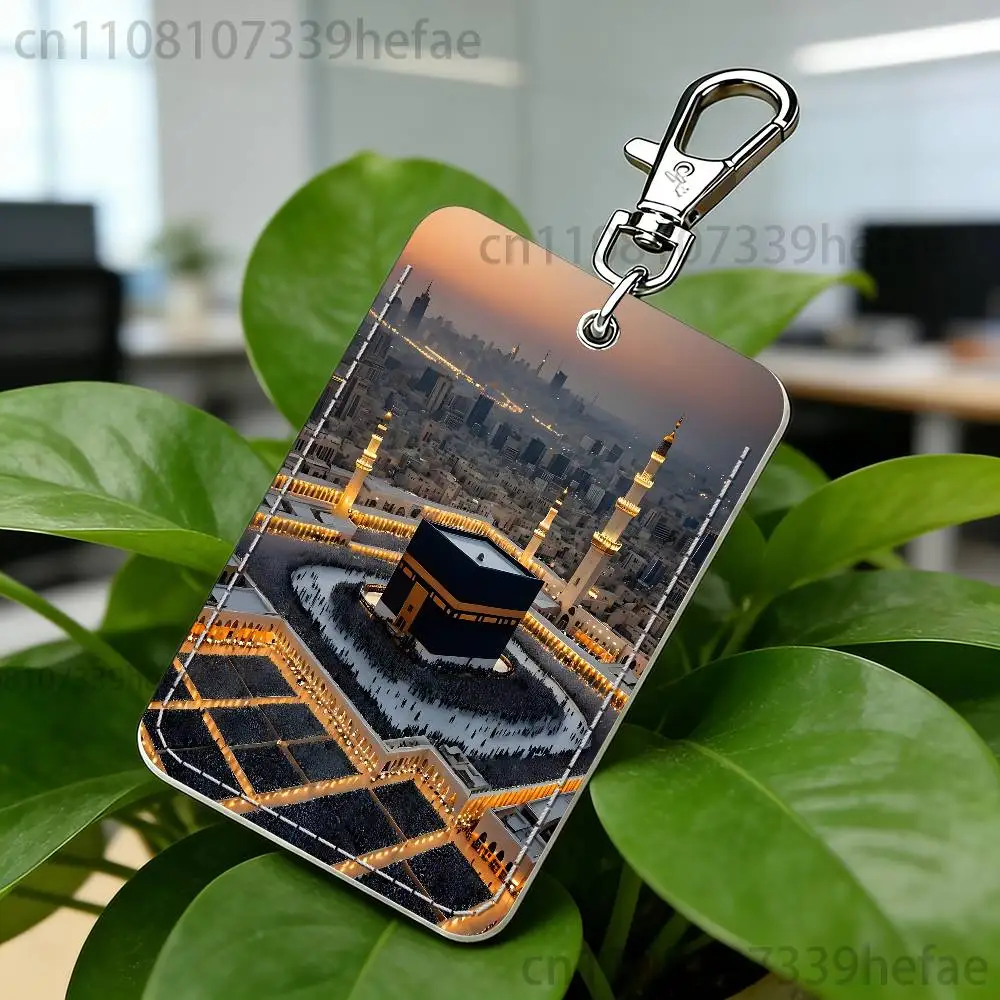 Islam Muslims Kaaba Holder Keychain For Bank Business Work Card Holder Student Card Protective Case Bus Card