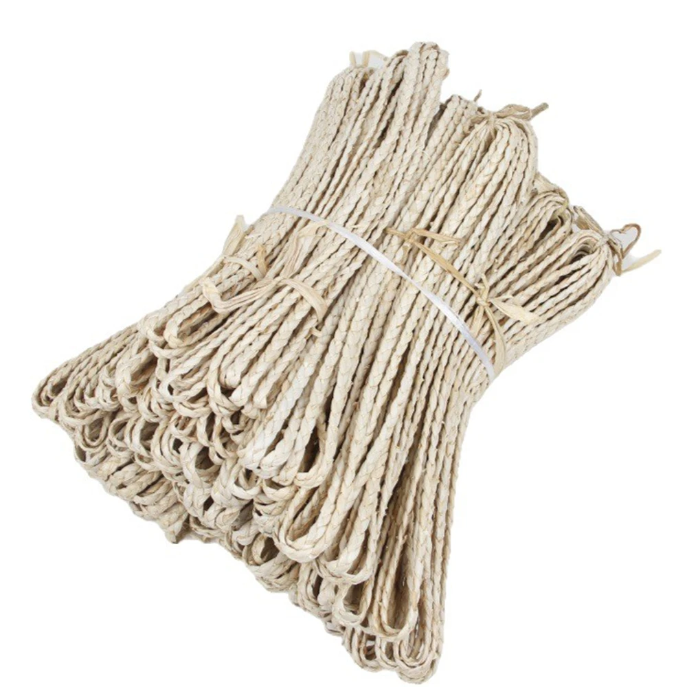 15meters Natural Corn Husk 3-Strand Braid High Quality Handmade Corn Skin Braided Rope Straw Weaving Raw Material for DIY Crafts