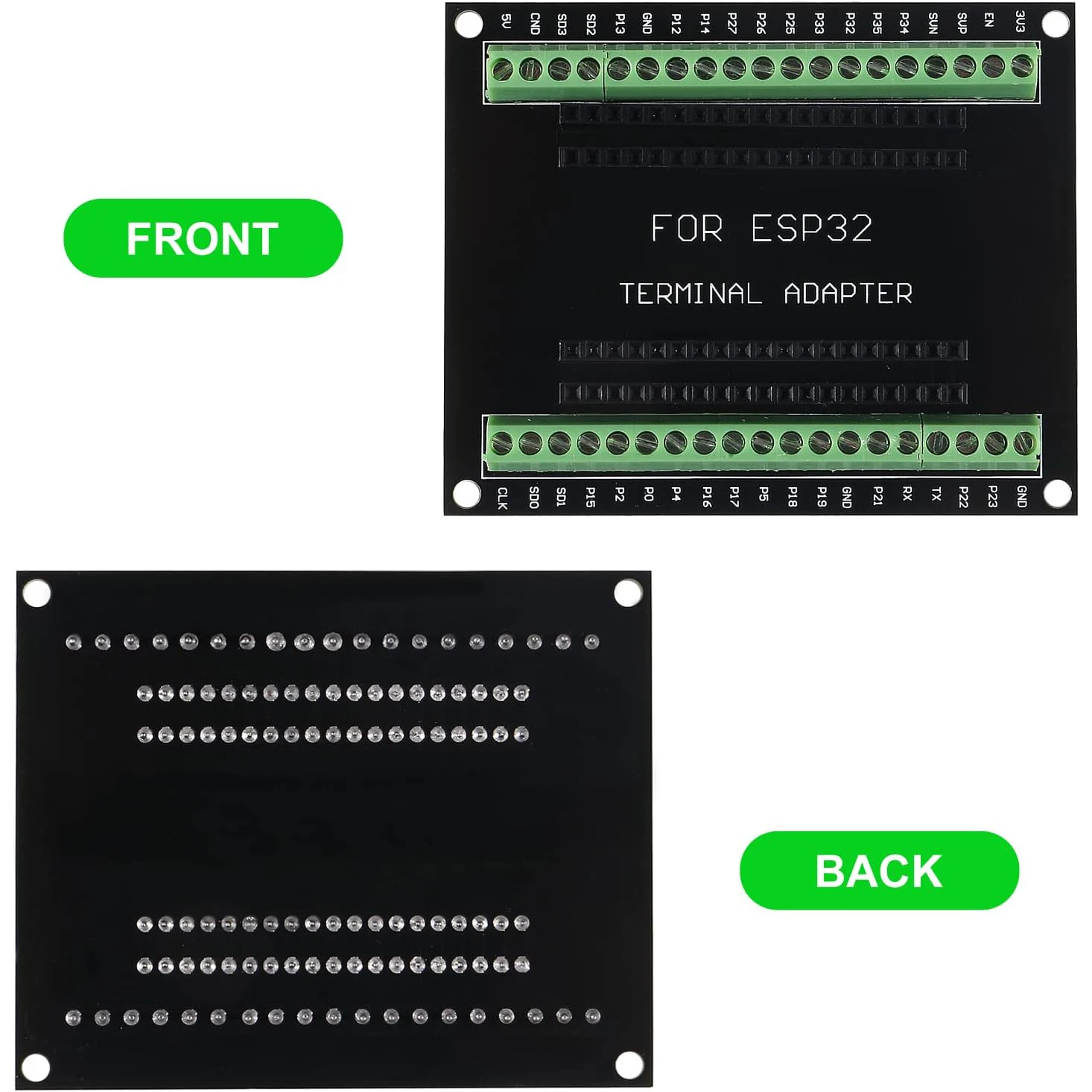 38PIN ESP32 Breakout Board, Aideepen ESP32 ESP32S Breakout Board GPIO 1 into 2 for 38PIN Narrow Version NodeMCU-32S