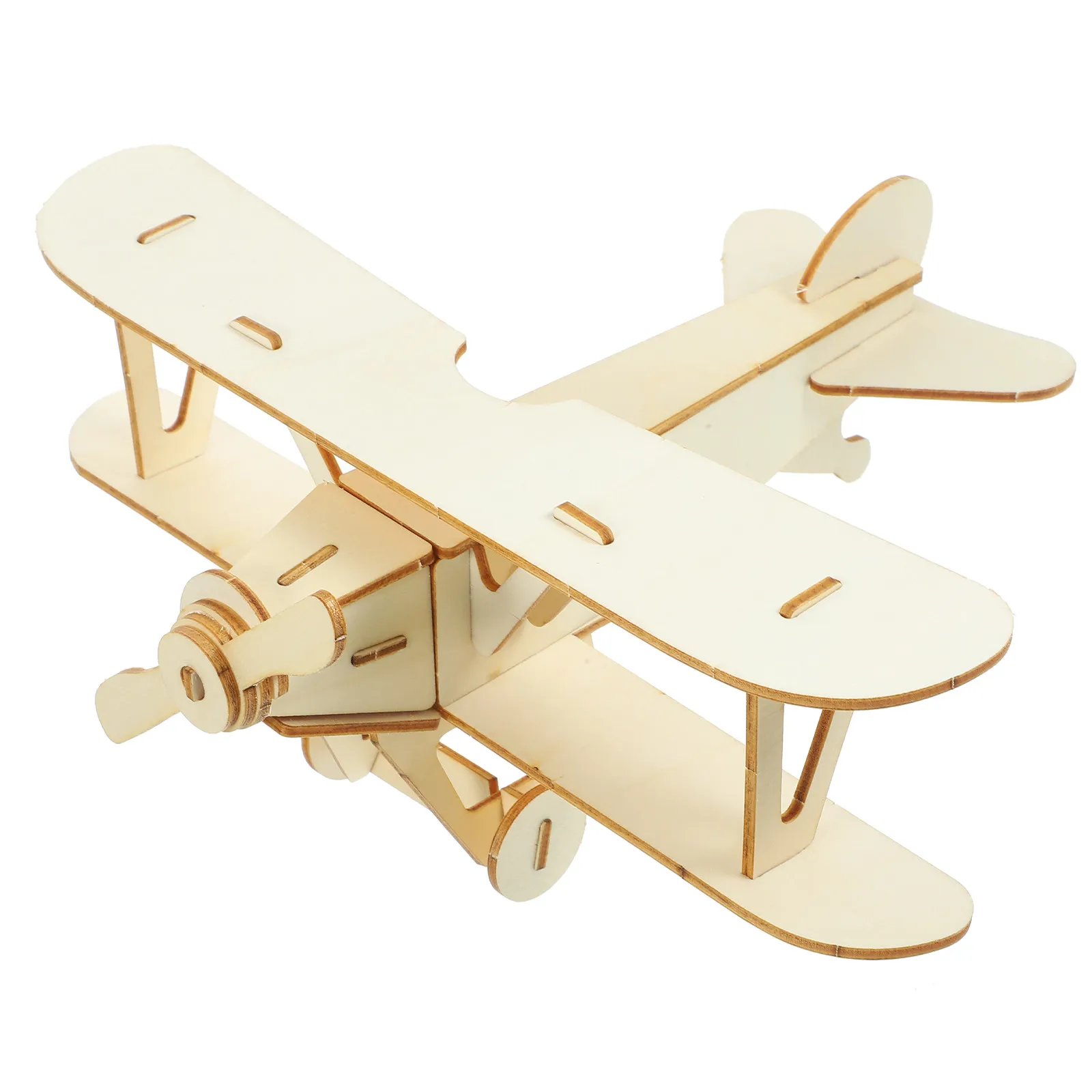 

DIY Assemble Wooden 3D Aeroplane Kit Handmade Plane Puzzle Blank for Kids Painting Hands-on Skills Development Gift