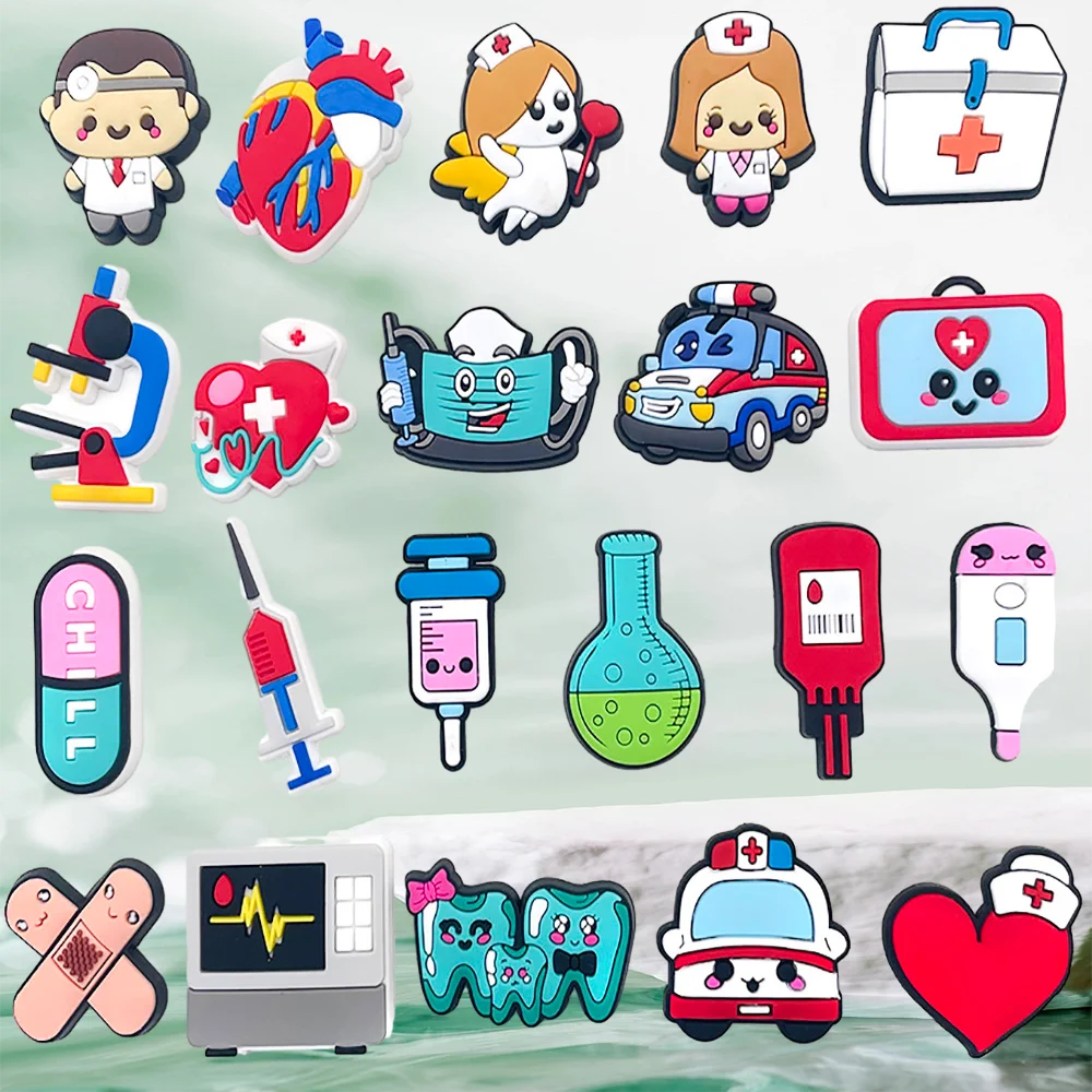 

1/21Pcs Doctor Nurse Shoe Charms for Sandals Decoration Shoe Accessories Charms Teens Girls Favor Gifts
