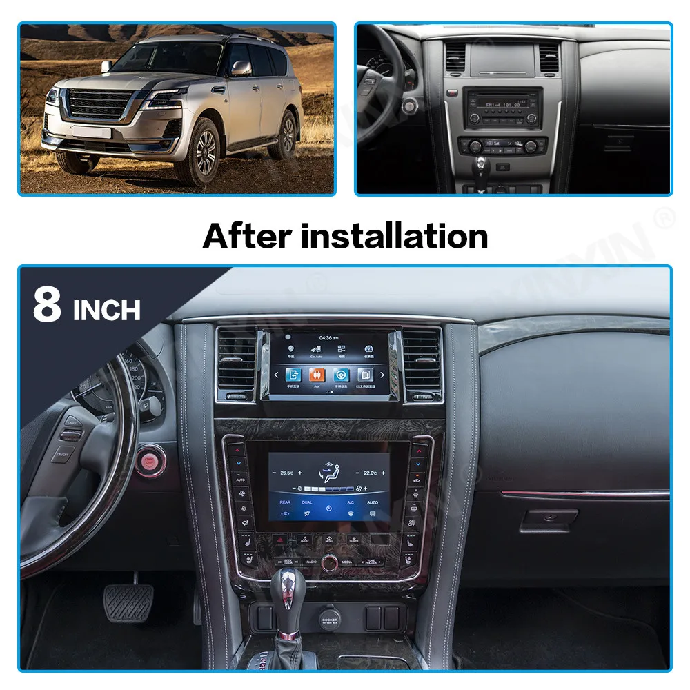 Qualcomm Android 13 For Nissan Patrol Y62 Armada Infiniti QX56 QX80 2010-2020 Car Radio Multimedia Player GPS CarPlay Head Unit