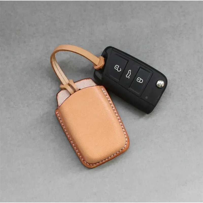 for Volkswagen Tiguan Golf Touareg Tayron Sagitar Skoda Leather Key Bag Handmade Custom Key Cover