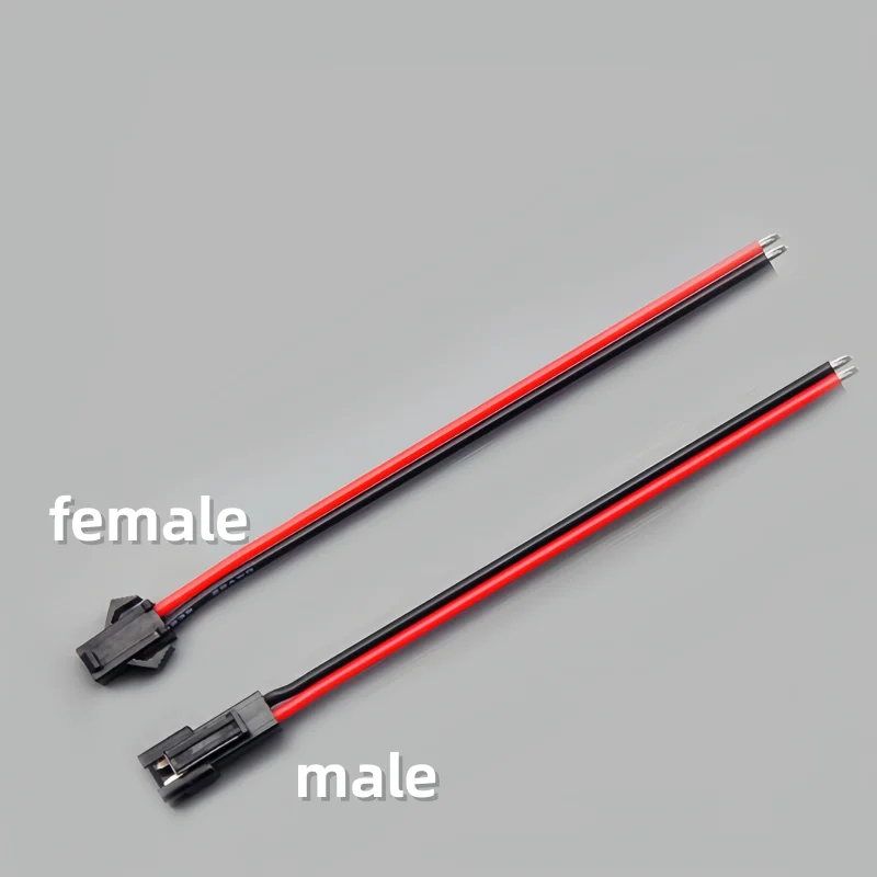 JST SM Tamiya 51005 Male and Female Single-Head Wire Battery Male and Female Docking Plug Terminal Block 2P with Silicone Wire