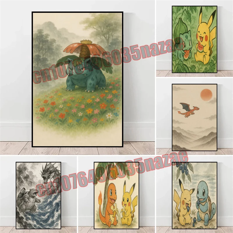 

Japanese Anime Pokemon Gengar HD Picture Art Canvas Painting Printing Painting Poster Suitable for Living Room Decoration Gifts