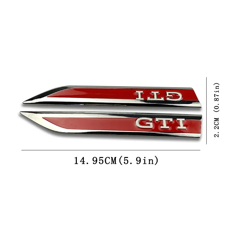 2Pcs Metal Car Side Fender Bumper Strip Protective Sticker for Volkswagen GTI Golf 2 3 4 5 6 7 MK2 MK3 MK4 MK5 MK6 MK7 MK8