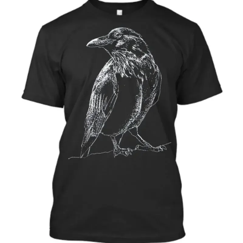 Best To Buy Dot Work Crow Raven Bird Badass Illustrat T Shirt